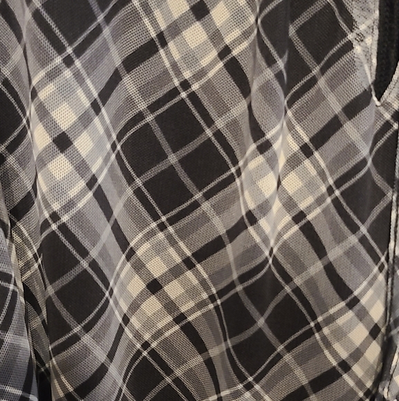 Terra & Sky Plaid Sheer Top - Picture 7 of 10